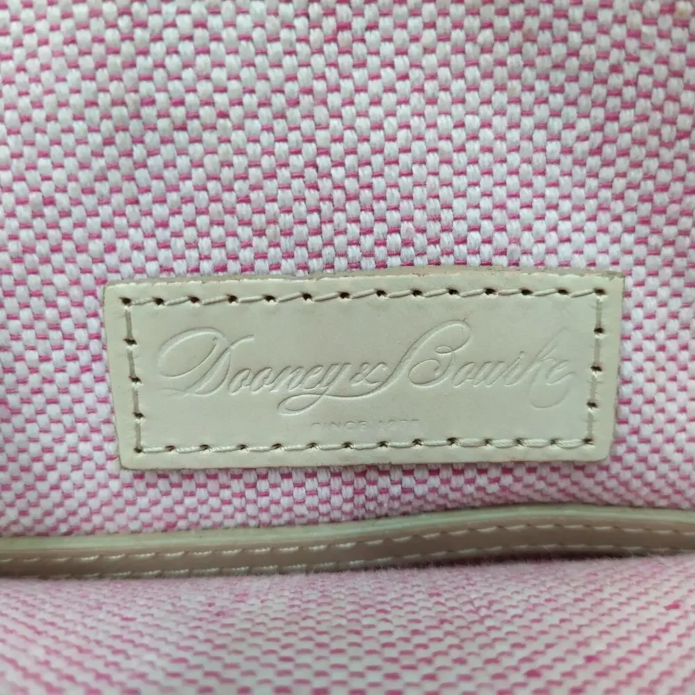 Dooney & Bourke Off White Leather Crocodile Embossed Top Handle Satchel Bag